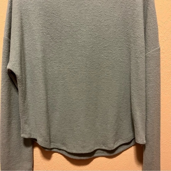 Belle Du Jour Gray Long Sleeve Fuzzy Shirt - Picture 2 of 10
